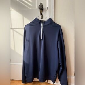 Peter Millar Navy Quarter-Zip Pullover